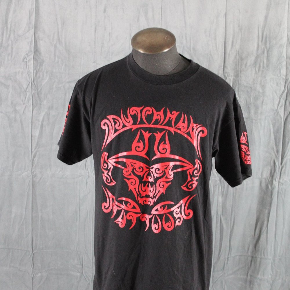 Vintage Graphic T-shirt - Dutchman Tatoo Tribal Graphic - Men;s Large